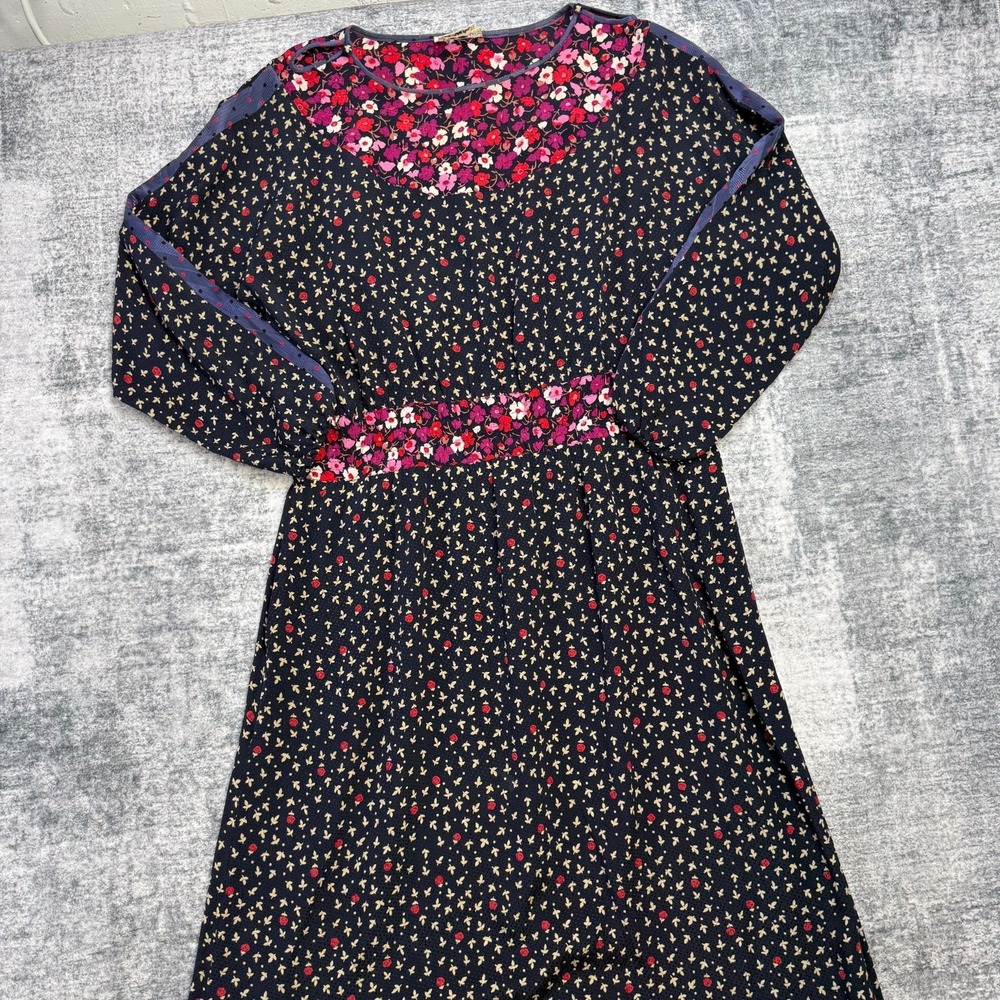 VTG Ciao Ltd Silk Dress Womens Fits 22x44 Ditsy Floral Midi Cottagecore Prairie